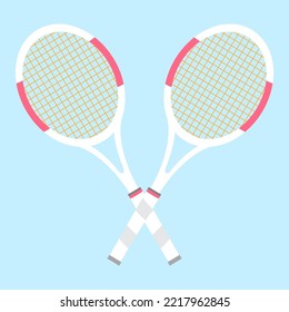 Vector illustration with tennis rackets