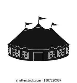 Vector illustration of tent and dome logo. Set of tent and recreation stock vector illustration.