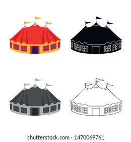 Vector illustration of tent and dome logo. Collection of tent and recreation stock symbol for web.