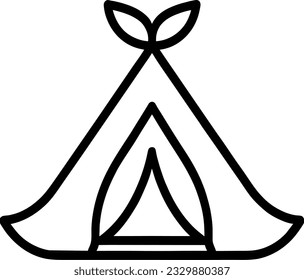 vector illustration of tent icon