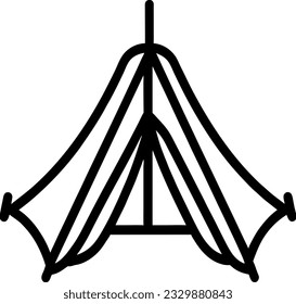 vector illustration of tent icon