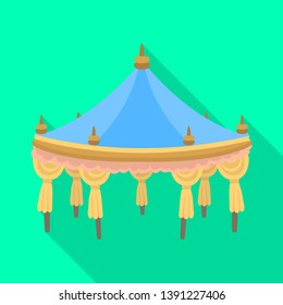 Vector illustration of tent and simple logo. Collection of tent and event stock symbol for web.