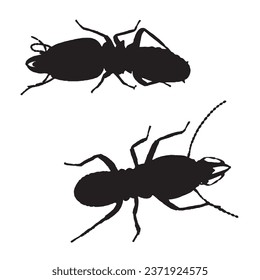 Vector Illustration of Termite Art Silhouette