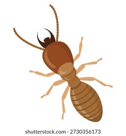 Vector illustration of termite insect pest control concept ideal for extermination, harmful insect prevention, and pest management themed creative artwork