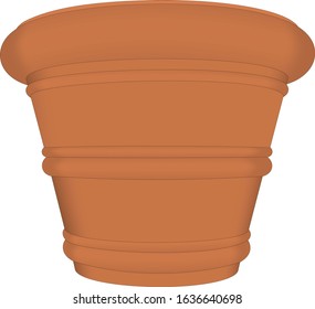 Vector Illustration of Terracotta Pot