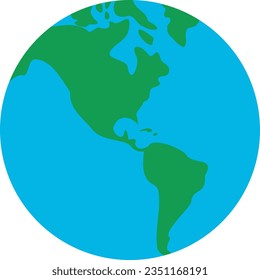 Vector illustration of terrestrial globe. Planet Earth.
