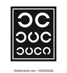 Vector illustration of test and optical icon. Graphic of test and eyesight stock vector illustration.