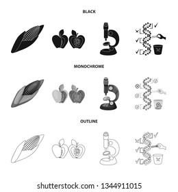 Vector illustration of test and synthetic icon. Collection of test and laboratory stock vector illustration.