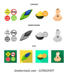 Vector illustration of test and synthetic icon. Set of test and laboratory stock vector illustration.
