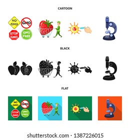 Vector illustration of test and synthetic icon. Collection of test and laboratory stock symbol for web.