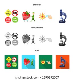 Vector illustration of test and synthetic icon. Collection of test and laboratory stock symbol for web.