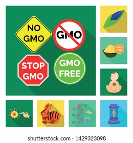 Vector illustration of test and synthetic icon. Set of test and laboratory stock vector illustration.