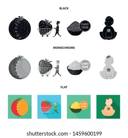 Vector illustration of test and synthetic icon. Set of test and laboratory stock vector illustration.