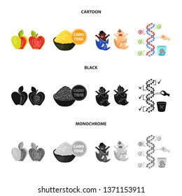 Vector illustration of test and synthetic logo. Collection of test and laboratory vector icon for stock.