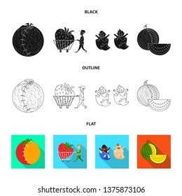 Vector illustration of test and synthetic logo. Set of test and laboratory stock vector illustration.
