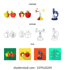Vector illustration of test and synthetic logo. Collection of test and laboratory vector icon for stock.