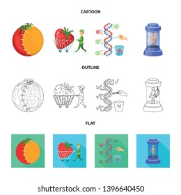 Vector illustration  test and synthetic logo. Set  test and laboratory vector icon for stock.
