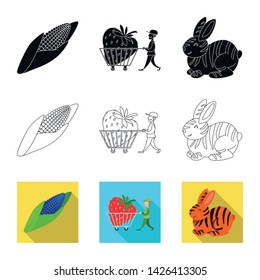 Vector illustration of test and synthetic logo. Set of test and laboratory vector icon for stock.