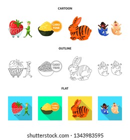 Vector illustration of test and synthetic sign. Set of test and laboratory stock symbol for web.