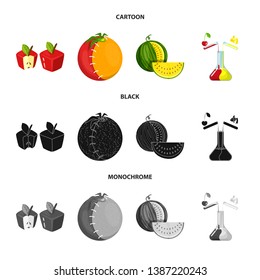 Vector illustration of test and synthetic sign. Set of test and laboratory stock vector illustration.