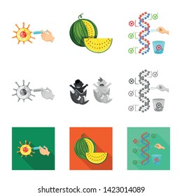 Vector illustration of test and synthetic sign. Set of test and laboratory stock vector illustration.