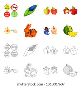 Vector illustration of test and synthetic symbol. Collection of test and laboratory vector icon for stock.