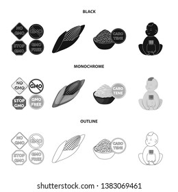 Vector illustration of test and synthetic symbol. Set of test and laboratory vector icon for stock.