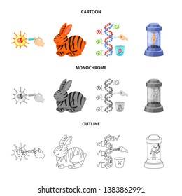 Vector illustration of test and synthetic symbol. Collection of test and laboratory vector icon for stock.