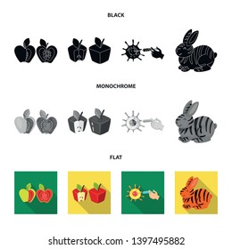 Vector illustration  test and synthetic symbol. Collection  test and laboratory stock symbol for web.