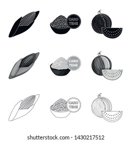 Vector illustration of test and synthetic symbol. Collection of test and laboratory stock symbol for web.