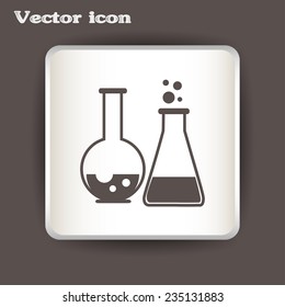 Vector illustration Test tube vector icon 