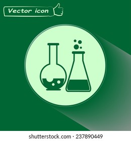Vector illustration Test tube vector icon 