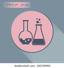 Vector illustration Test tube vector icon 