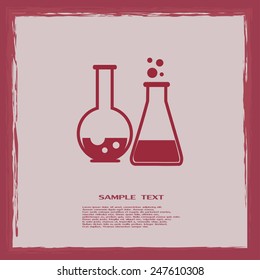 Vector illustration Test tube vector icon 
