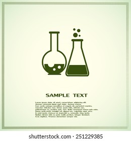 Vector illustration Test tube vector icon 