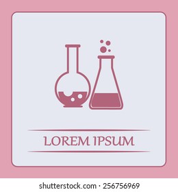 Vector illustration Test tube vector icon 