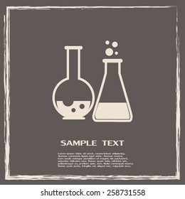 Vector illustration Test tube vector icon 