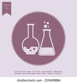 Vector illustration Test tube vector icon 