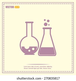 Vector illustration Test tube vector icon 