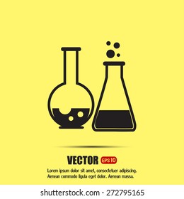 Vector illustration Test tube vector icon 
