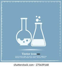 Vector illustration Test tube vector icon 