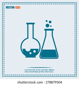 Vector illustration Test tube vector icon 