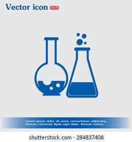 Vector illustration Test tube vector icon 