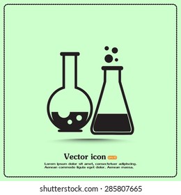 Vector illustration Test tube vector icon 