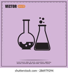 Vector illustration Test tube vector icon 