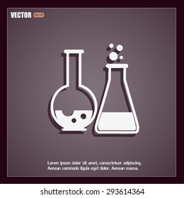 Vector illustration Test tube vector icon 