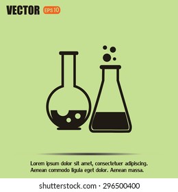Vector illustration Test tube vector icon 