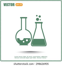 Vector illustration Test tube vector icon 