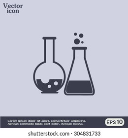 Vector illustration Test tube vector icon 