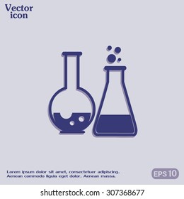 Vector illustration Test tube vector icon 